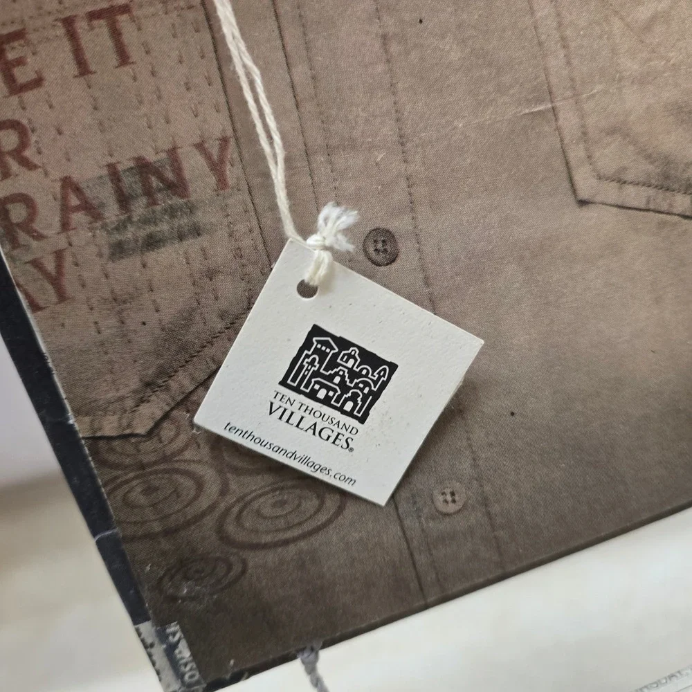 Ten Thousand Villages Recycled Newspaper Triple Hanging Picture Frame Fair Trade